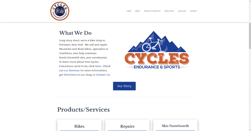 Noah Rousell Website Project - Cycles Endurance & Sports